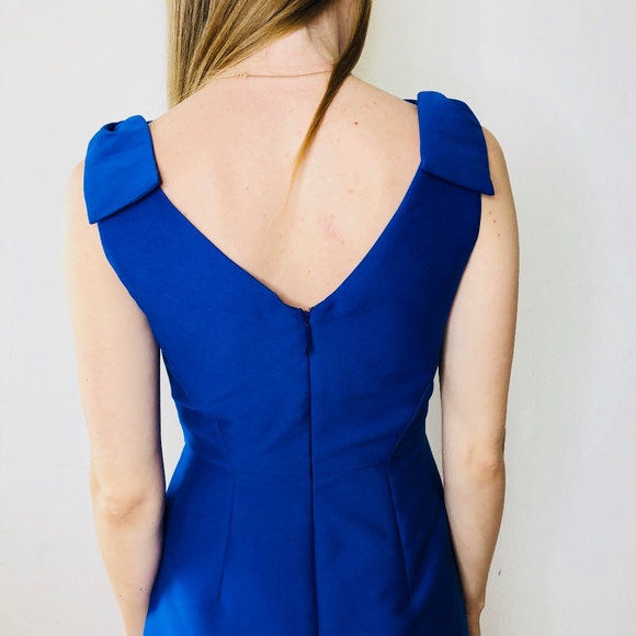 KATE SPADE BRIGHT BLUE BOW FIT FLARE DRESS NWOT 2 - Picture 7 of 7